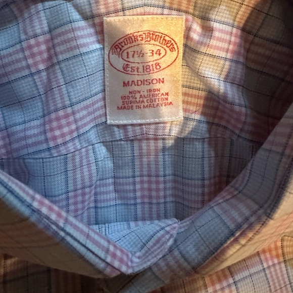 Brooks Brothers Madison Dress Shirt 17 1/2 34 - Picture 3 of 3